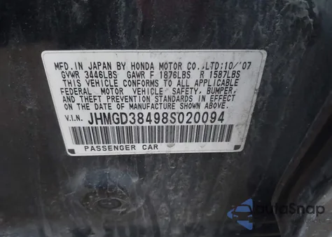 2008 Honda Fit from USA, damaged, VIN JHMGD38498S020094